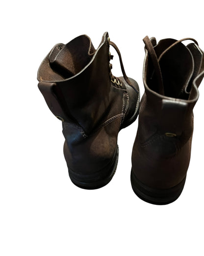 Swedish Army M59 brown leather boots size 7 EU 41