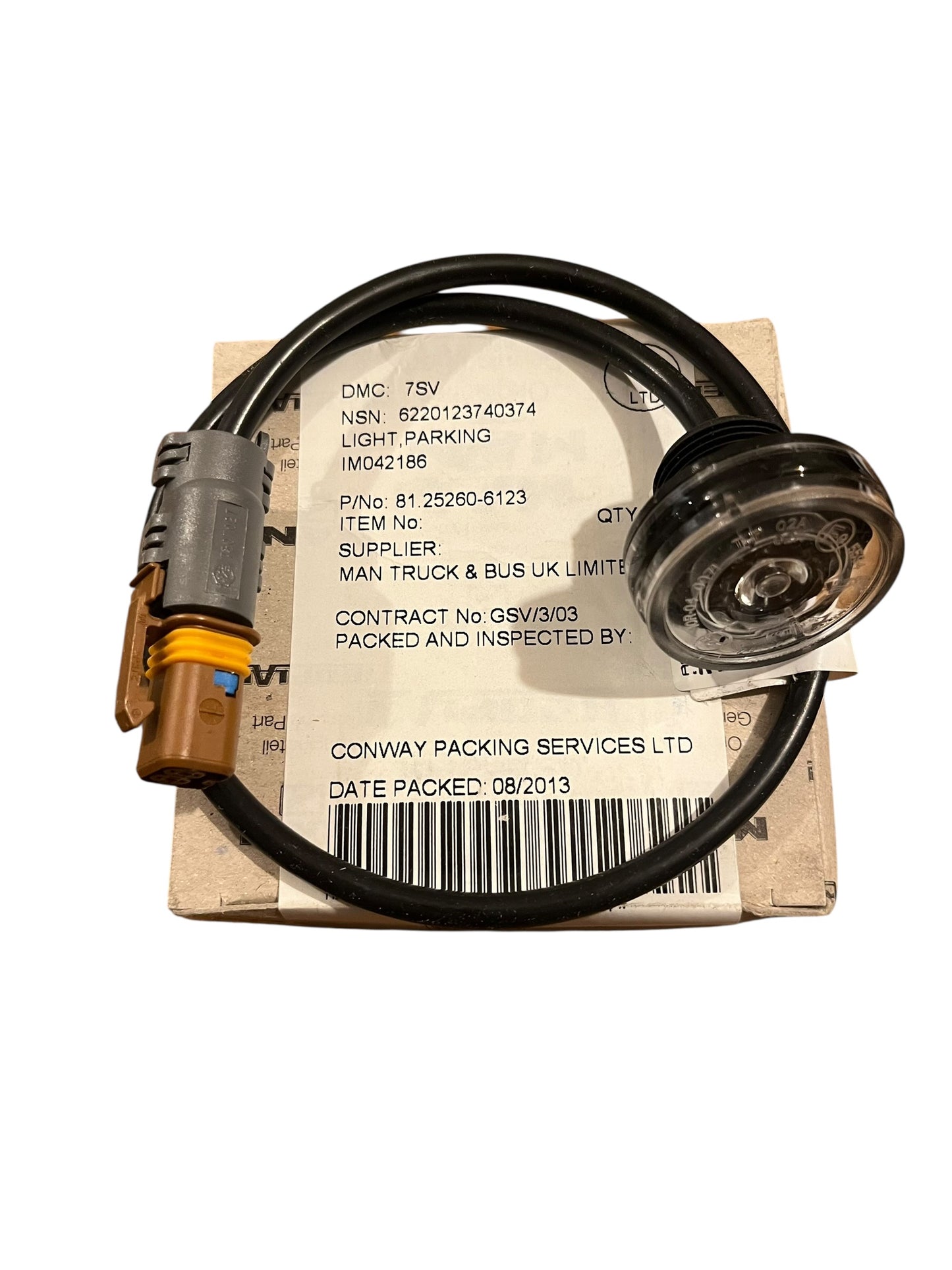 Man truck bus parking light NSN: 6220123740374 part number 81.25260-6123