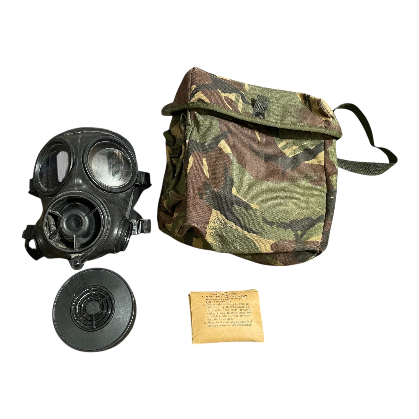 British army s10 respirator gas mask 1988 size 2