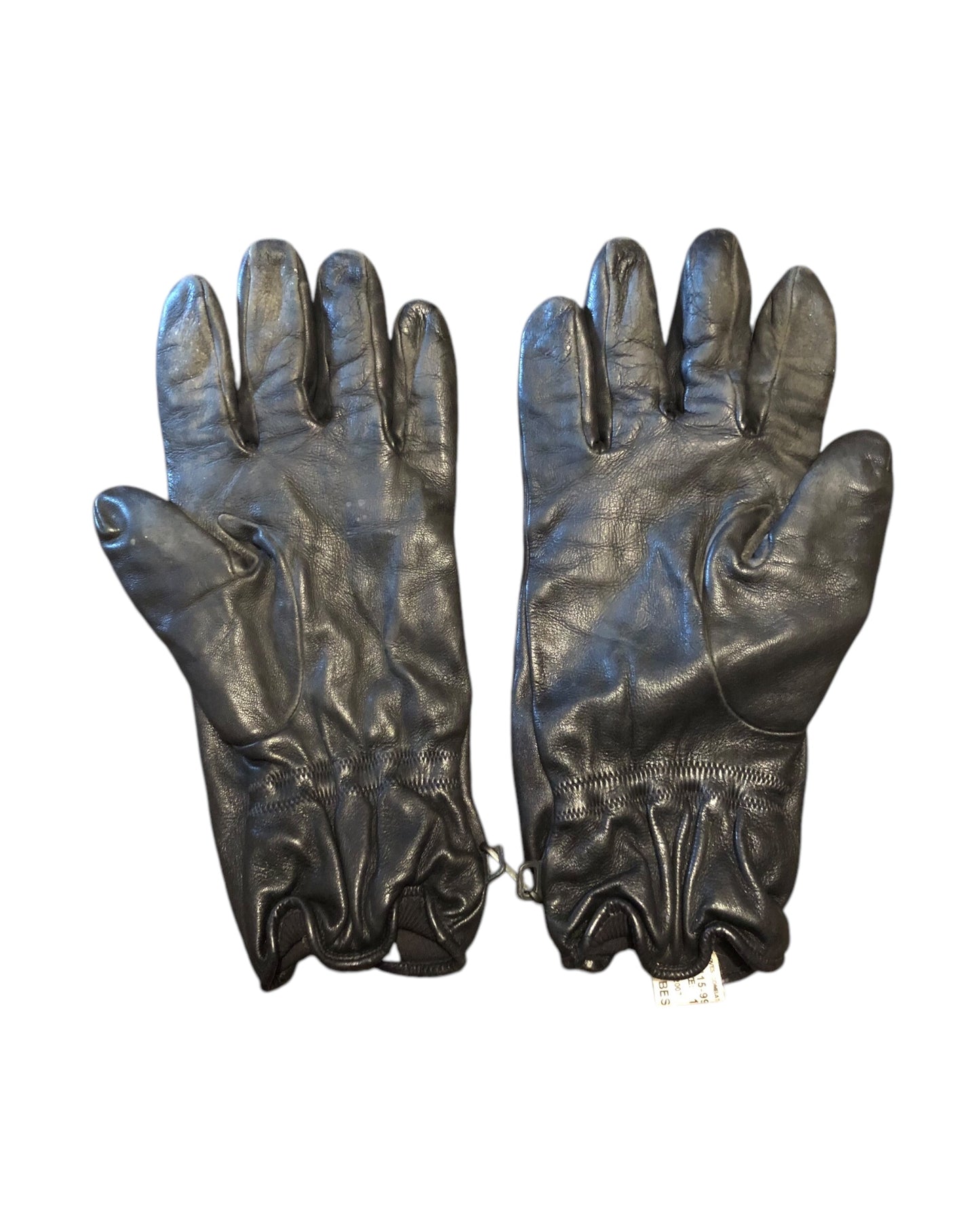 British army black mk 2 leather combat gloves - used