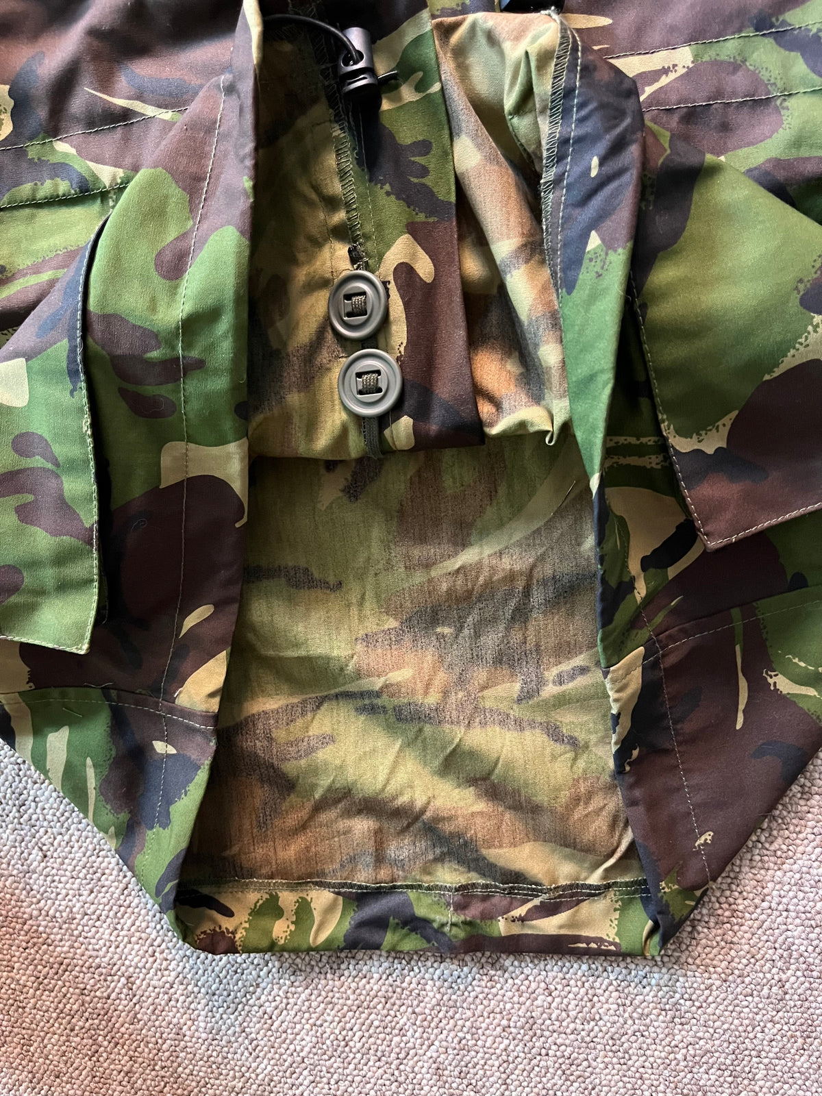 British Army DPM windproof smock with wire hood New