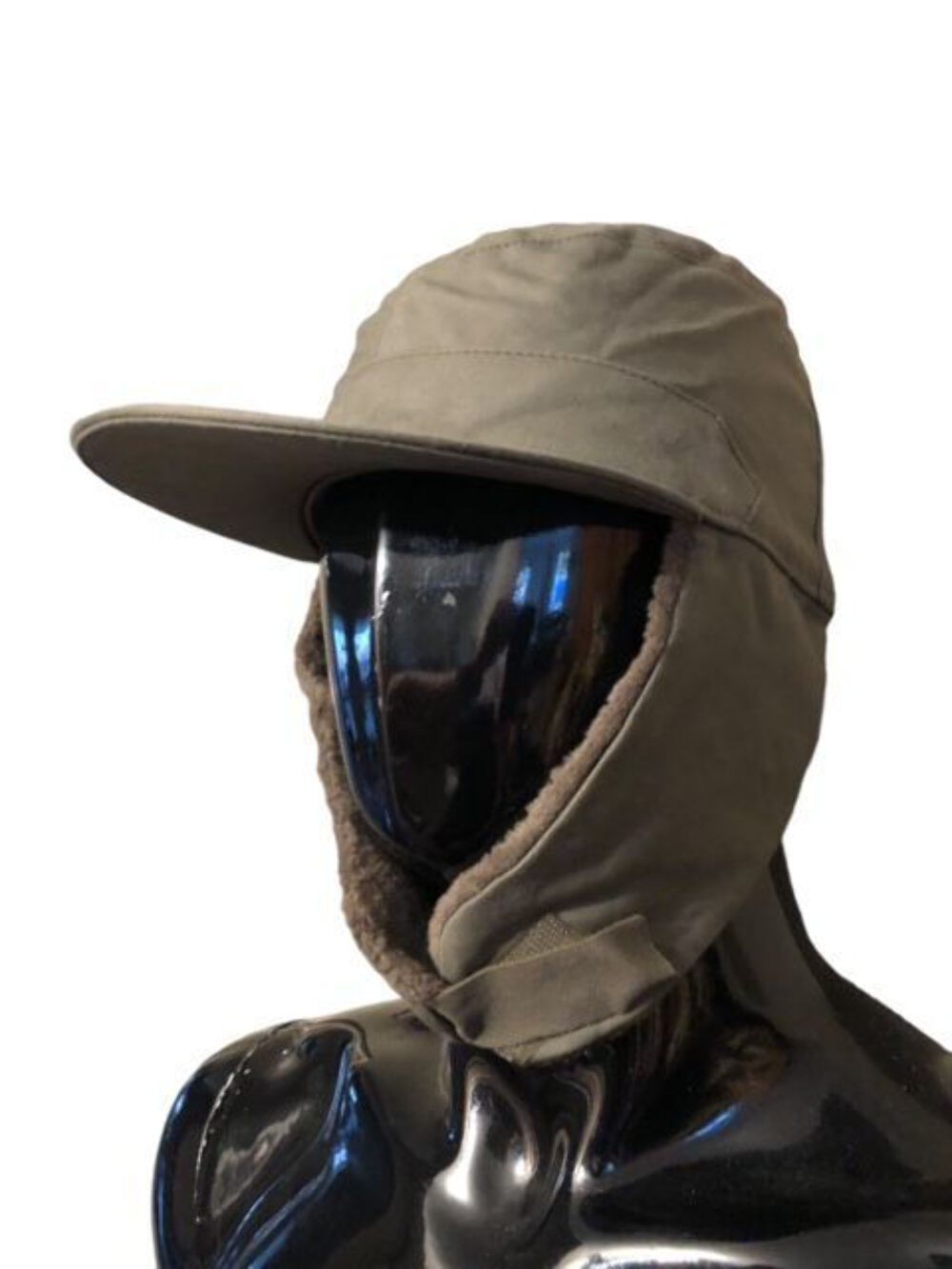 German Army cold weather trapper hat olive green