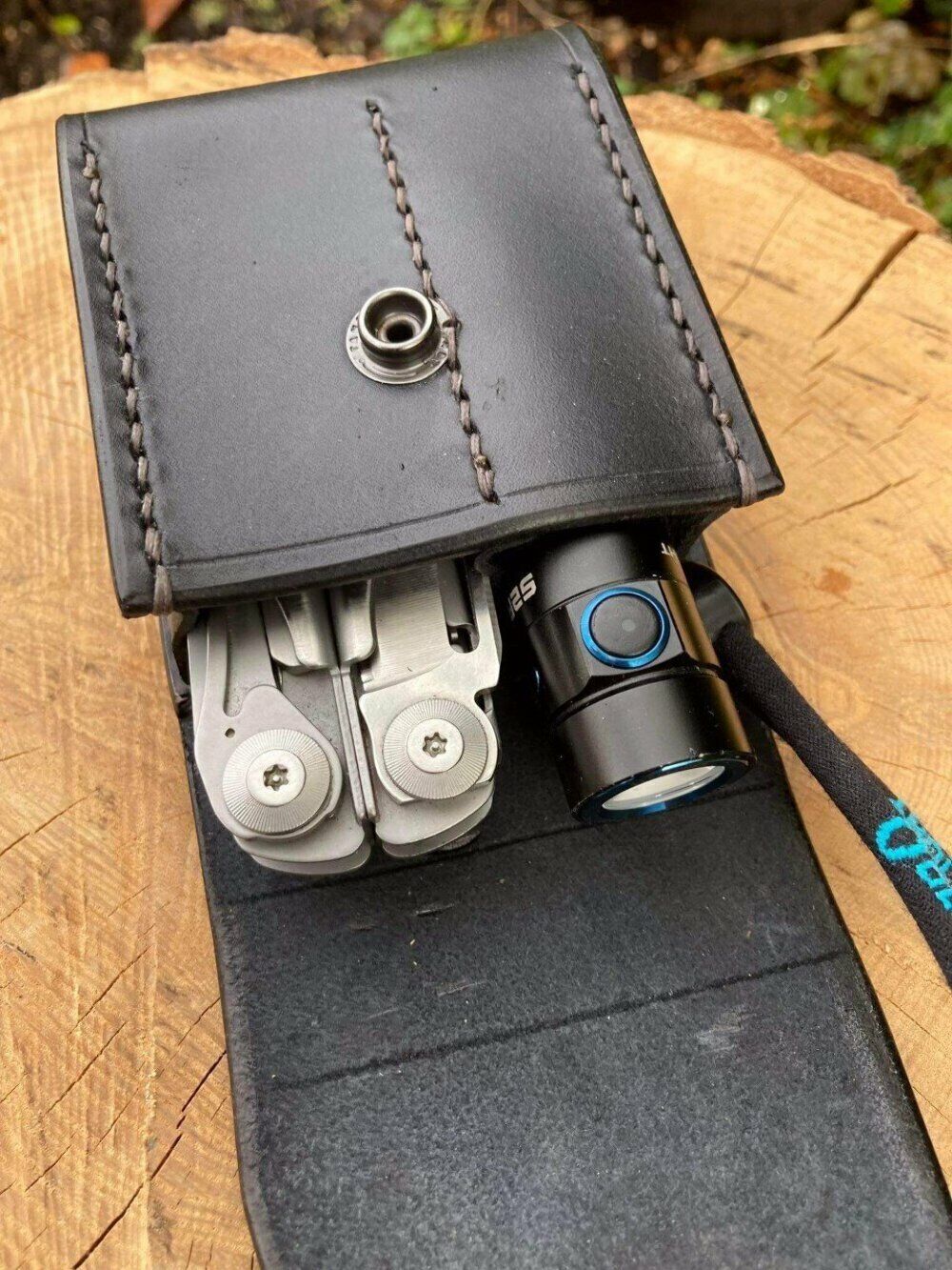 Leather Multi-Tool/Torch Combi Pouch