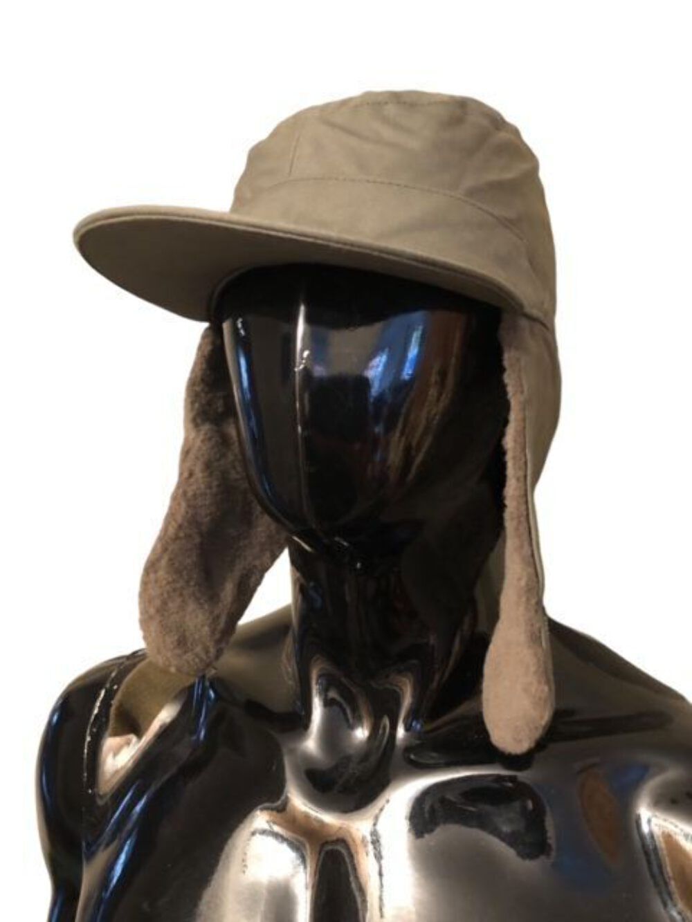 German Army cold weather trapper hat olive green