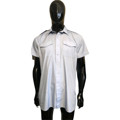 RAF Mens Uniform Short Sleeved Blue Shirt New