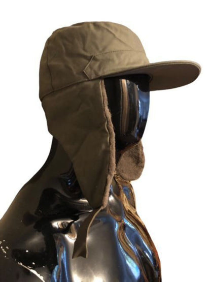 German Army cold weather trapper hat olive green