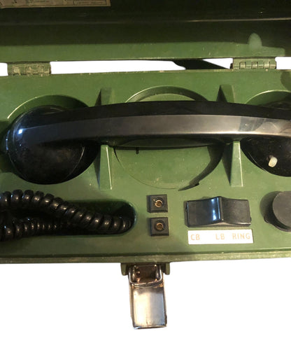 British Army linesmen's field telephone in hard case