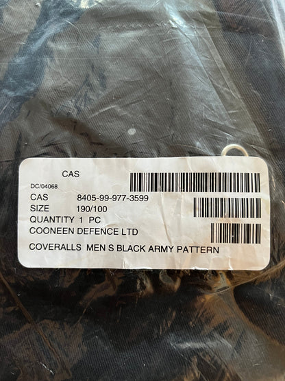 British Army coveralls popper fastening black