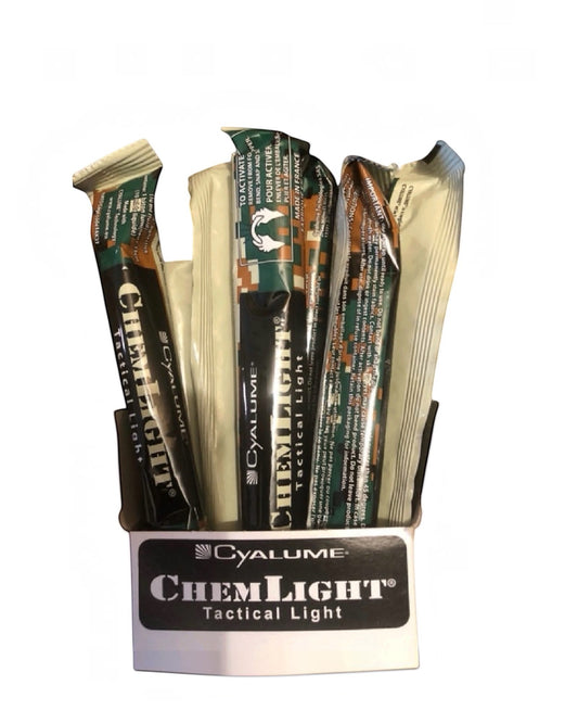 British army issue Chem lights glow sticks Cyalume yellow 30min HI