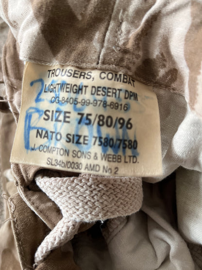 Gulf war Desert DPM combat trousers SL34b