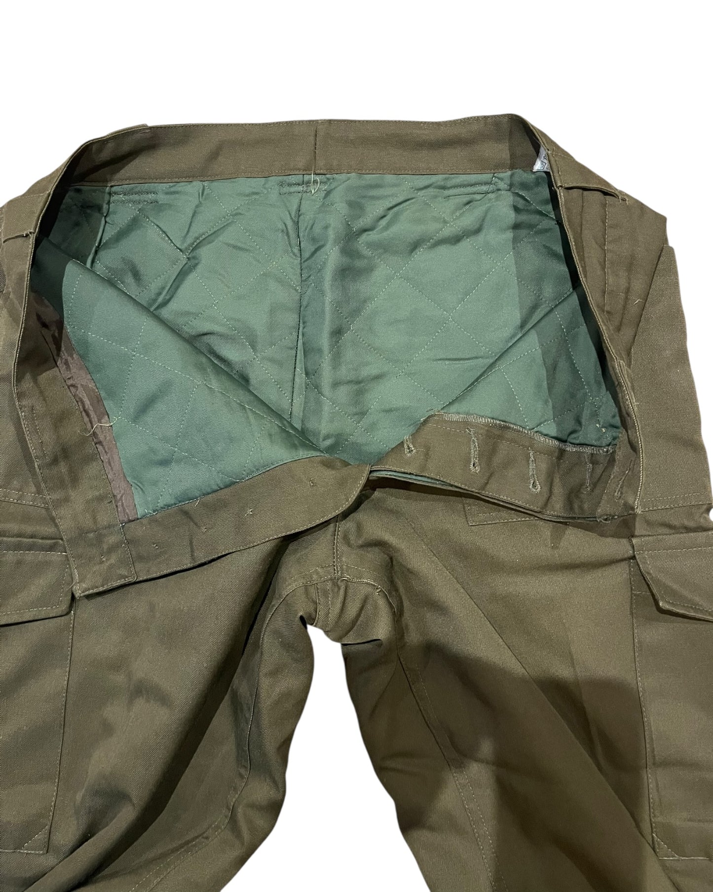 Genuine Austrian Surplus Army quilted thermal trousers olive green