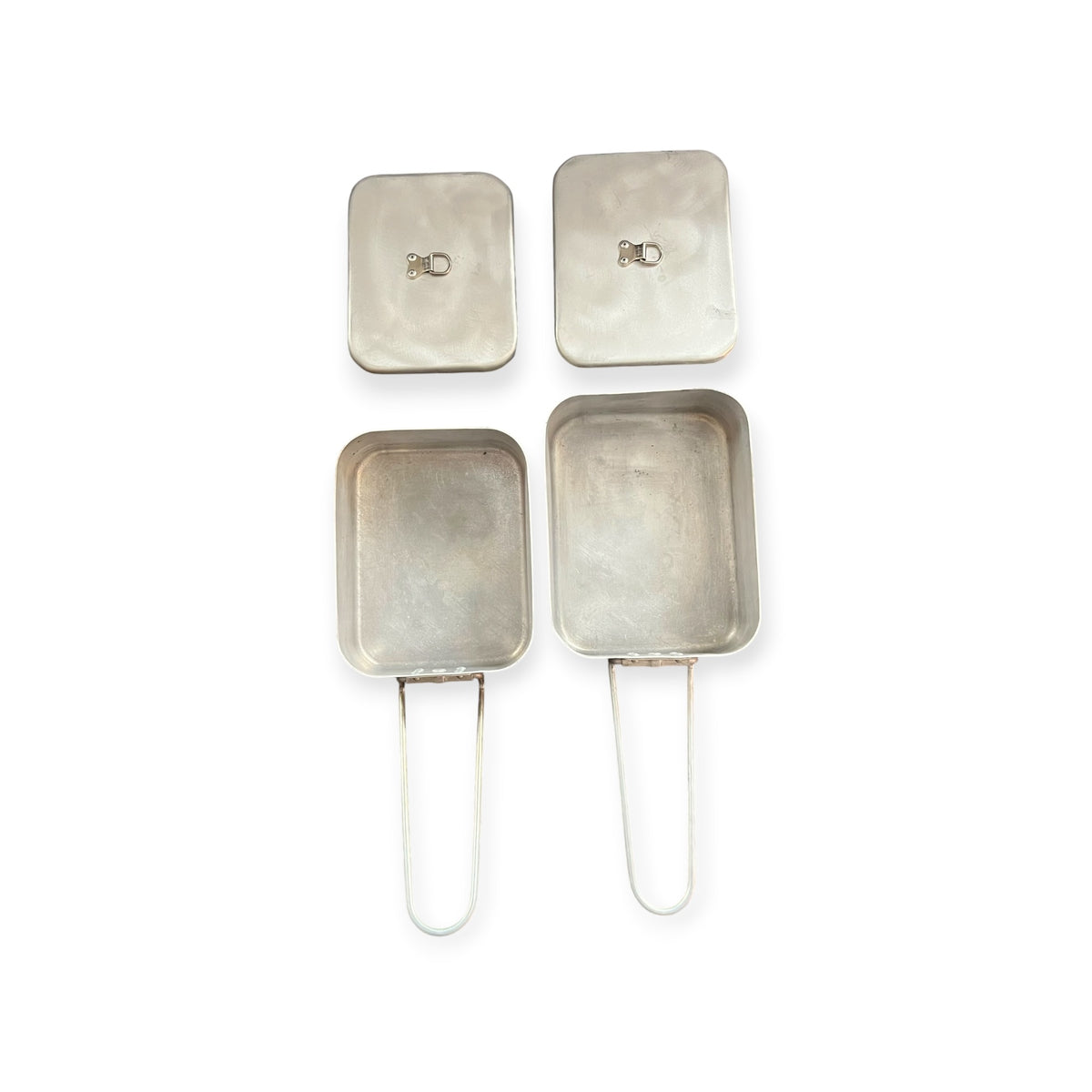 British Army Mess Tin Cooking Set with Stainless-Steel Lids
