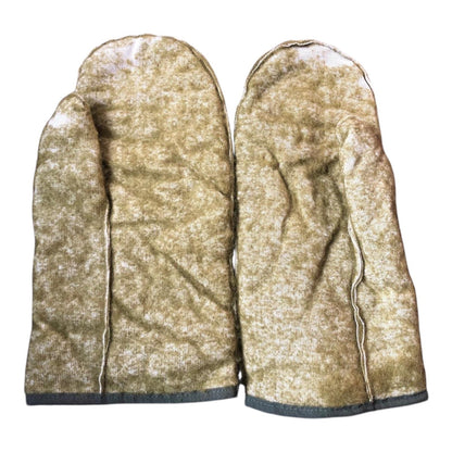 British Army extreme cold weather inner mittens liner large wool blend grade 2 used