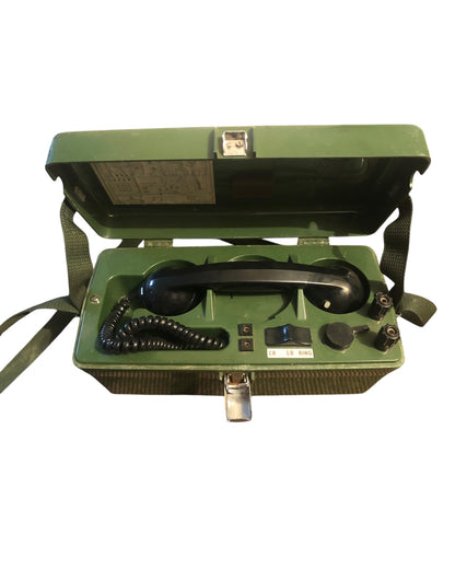 British Army linesmen's field telephone in hard case