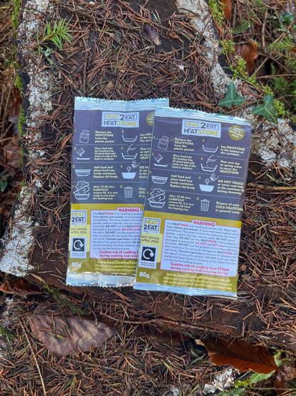 Heat2eat heat stones for ration packs and camping food for small food cooker 80g