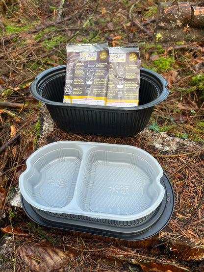 Heat2eat camping stove self steamer and 2x heat stones for camping food small