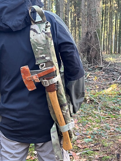 Buck saw and axe carry case - modified MTP - British Army