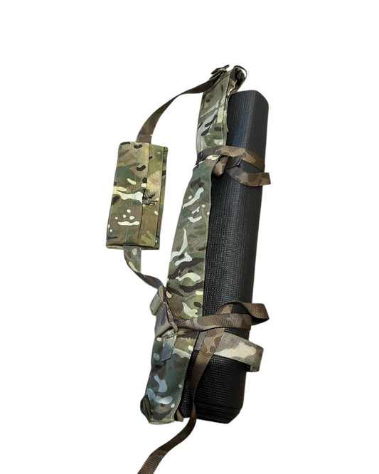 Camping roll mat holder British Army bucksaw silky saw