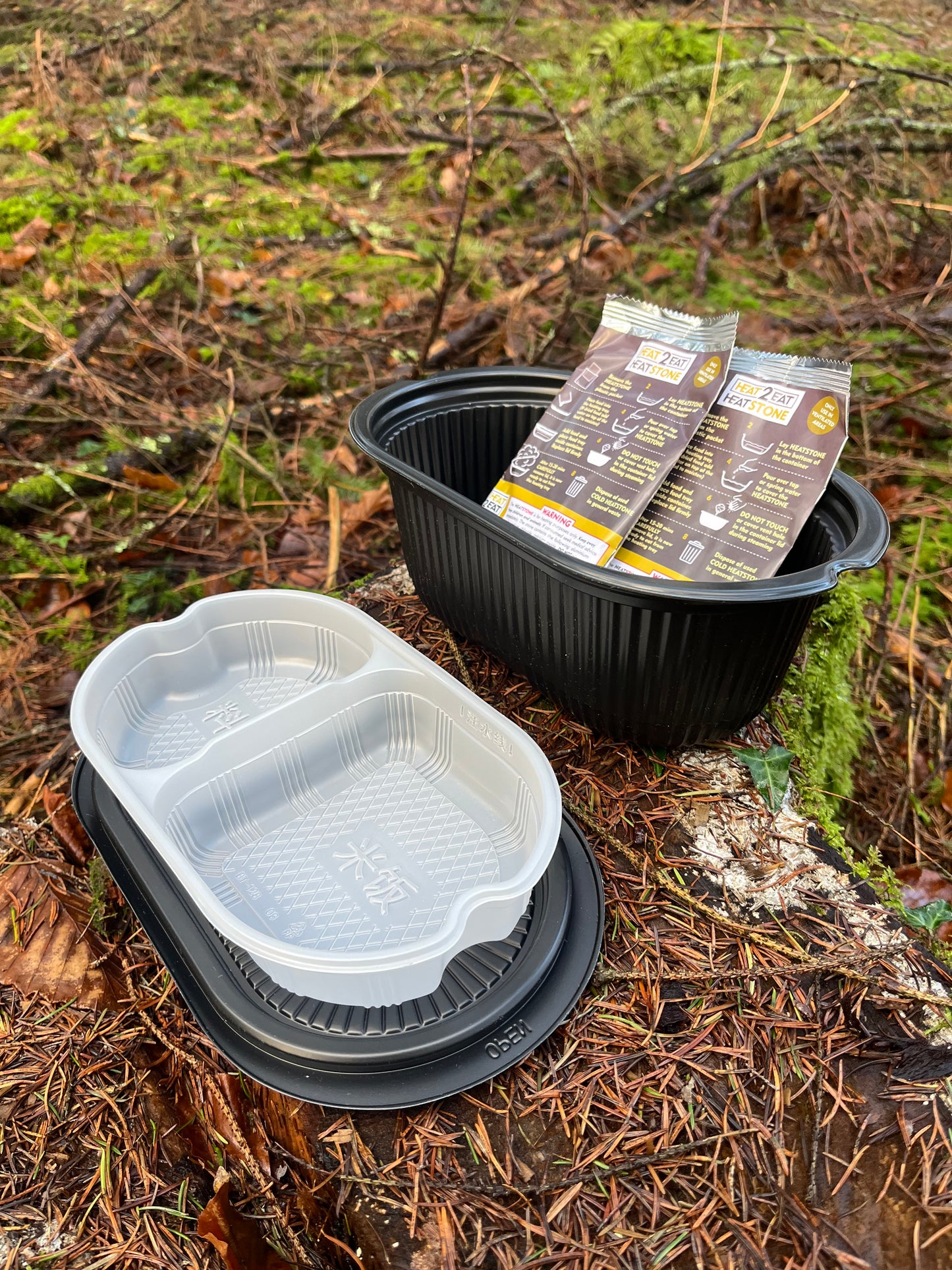 Heat2eat camping stove self steamer and 2x heat stones for camping food small