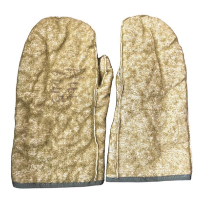 British Army extreme cold weather inner mittens liner large wool blend grade 2 used