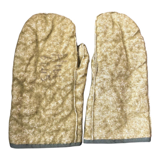 British Army extreme cold weather inner mittens liner large wool blend grade 2 used