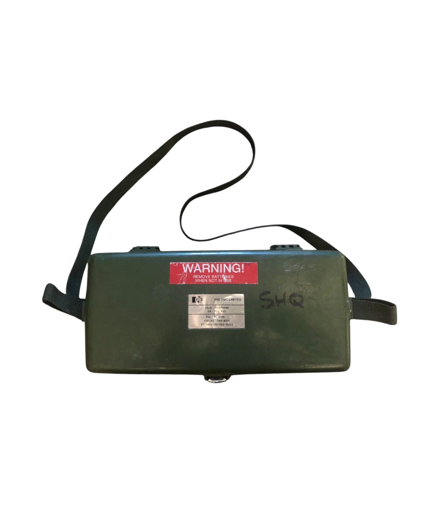 British Army linesmen's field telephone in hard case