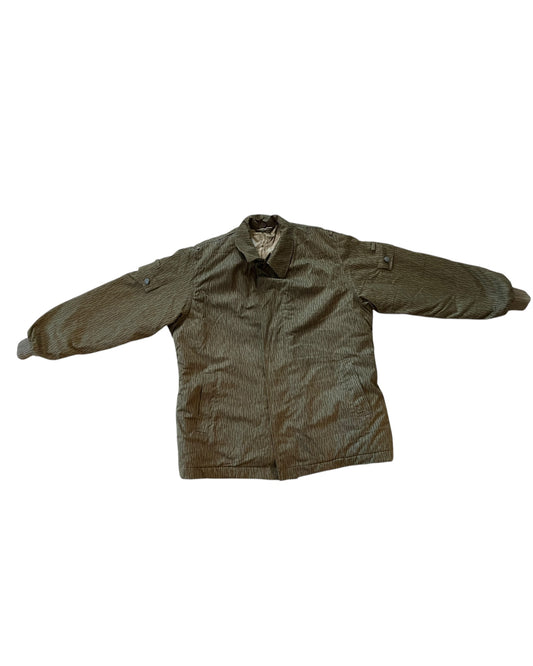 East German Army field jacket Raindrop Strichtarn pattern- 70's Vintage XL