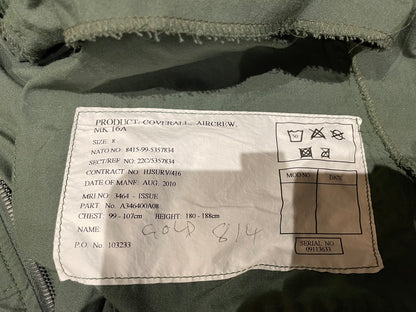 Flight suit coverall aircrew Mk16A supergrade