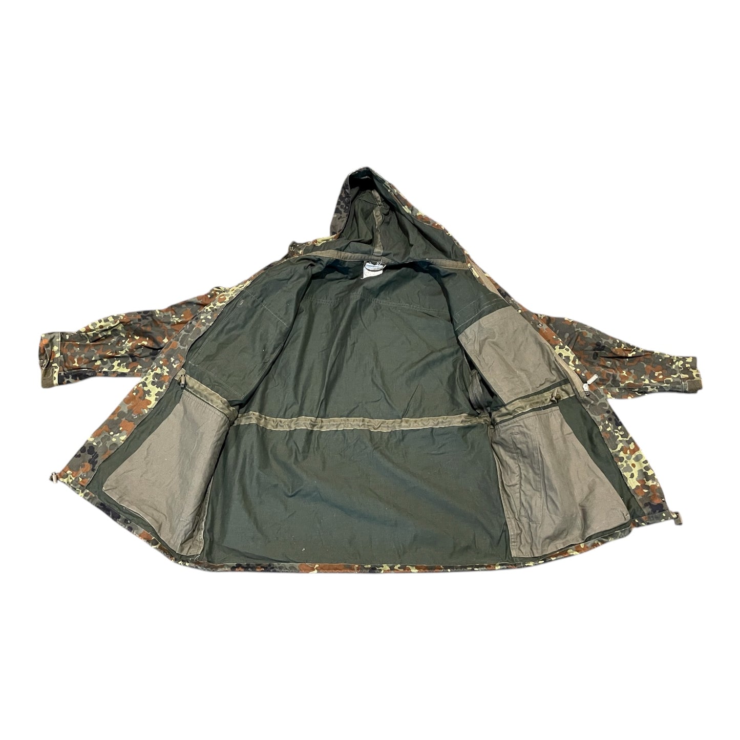 Genuine German army flecktarn combat field jacket with hood