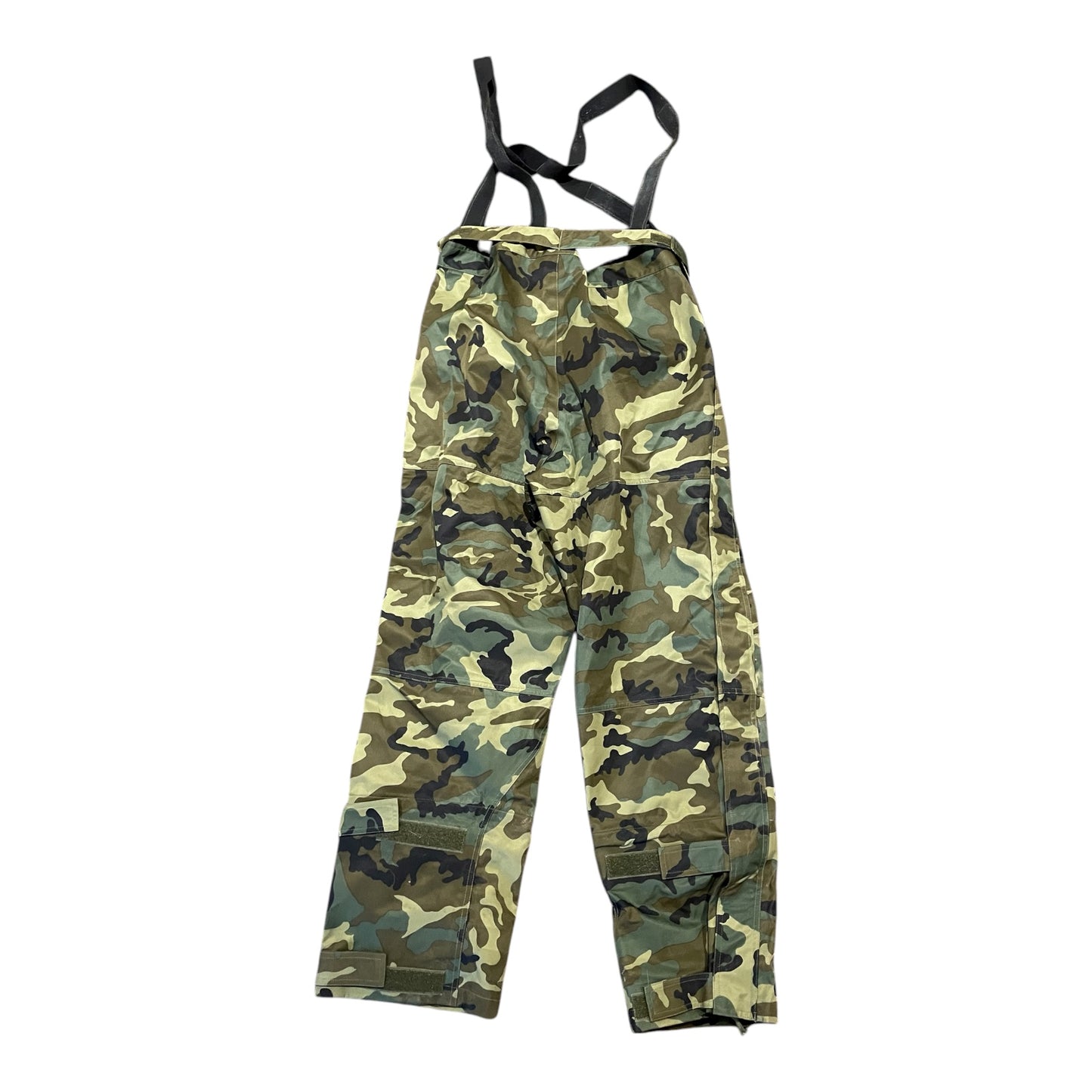 Genuine Spanish army waterproof over trousers and braces