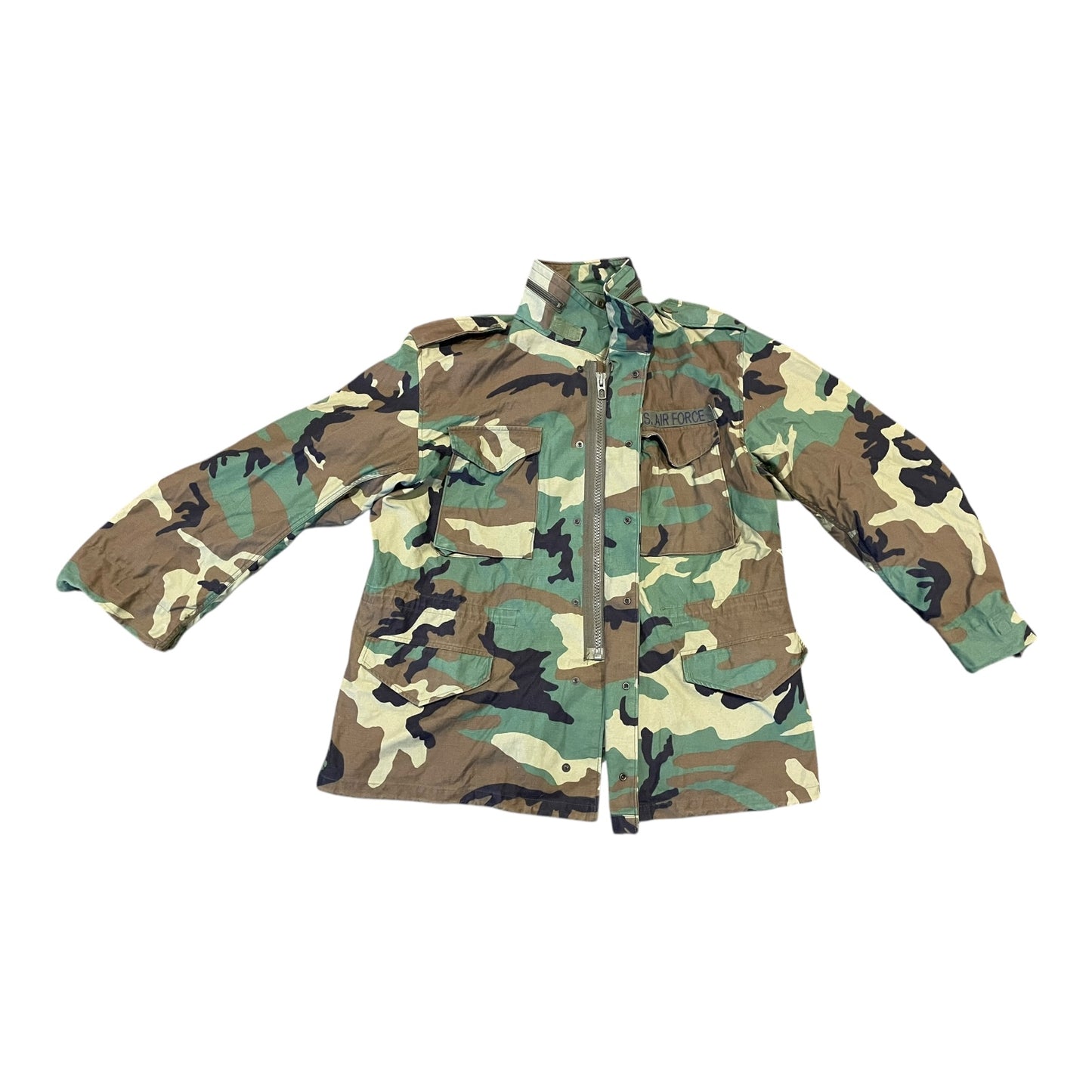 US Airforce cold weather field coat woodland camouflage XL 1997