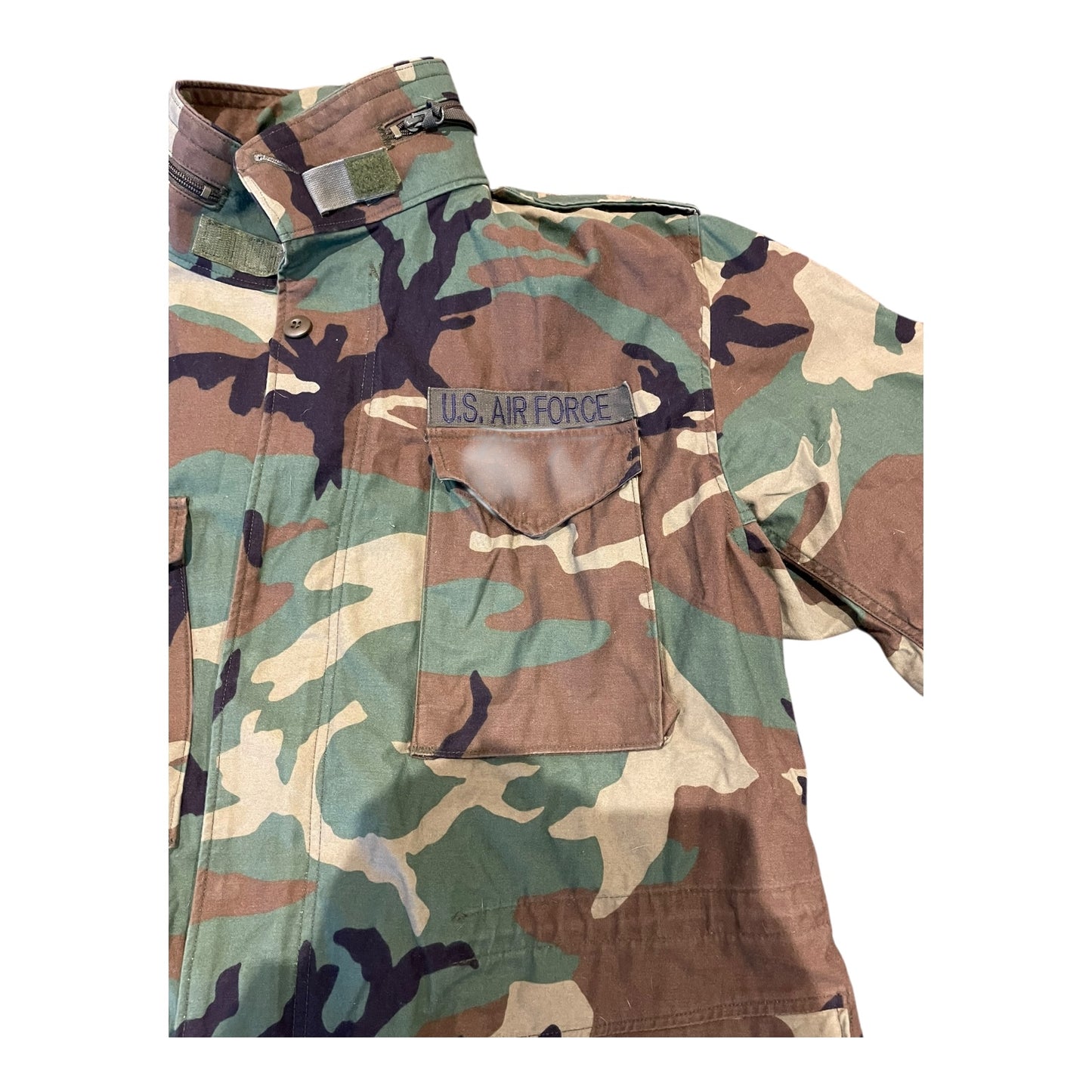US Airforce cold weather field coat woodland camouflage XL 1997