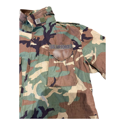 US Airforce cold weather field coat woodland camouflage XL 1997