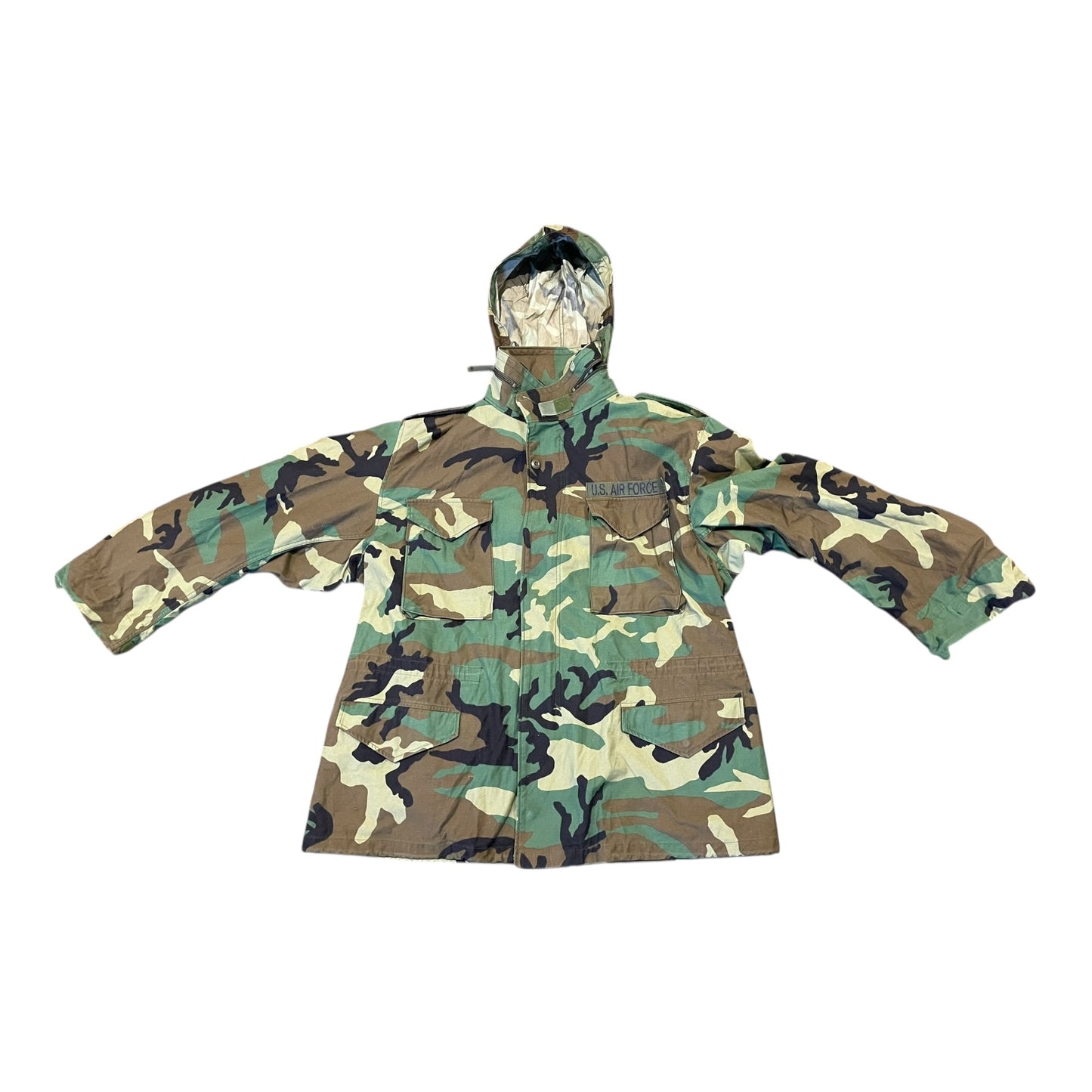 US Airforce cold weather field coat woodland camouflage XL 1997