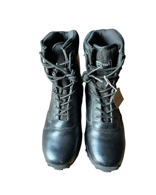 Grafters black military boots size 8