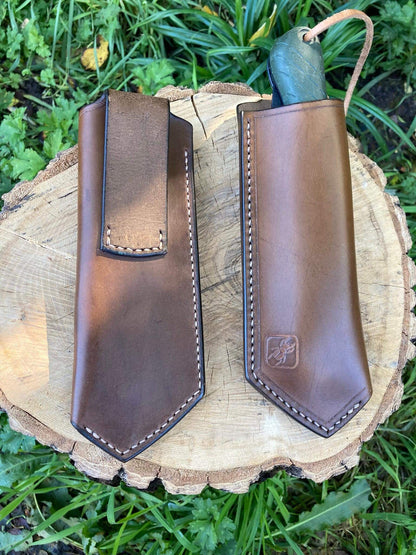 Handcrafted leather Laplander saw sheath IN STOCK