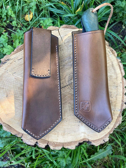 Handcrafted leather Laplander saw sheath IN STOCK