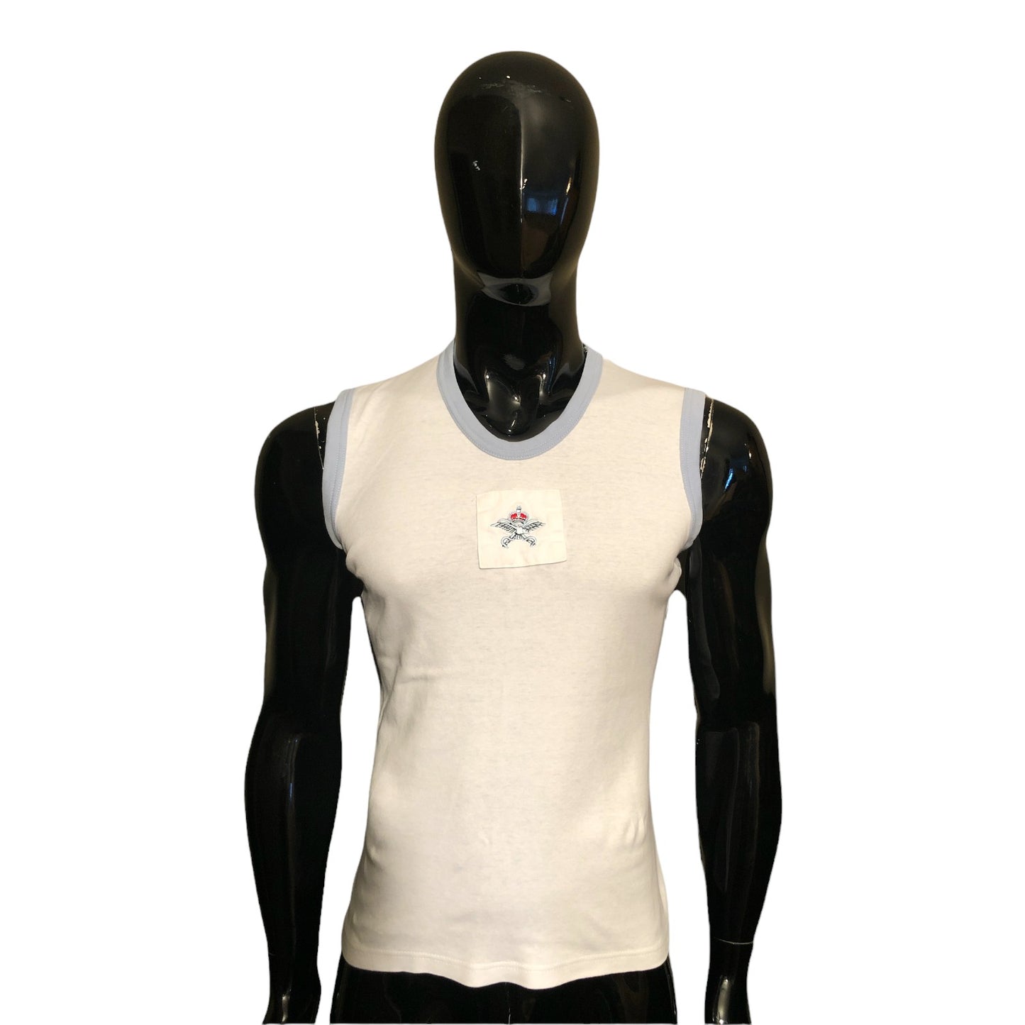 Royal Airforce RAF sleeveless PTI vest white with blue trim
