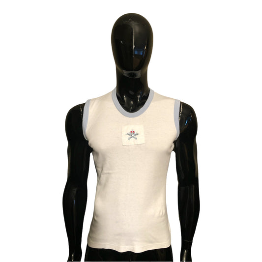 Royal Airforce RAF sleeveless PTI vest white with blue trim