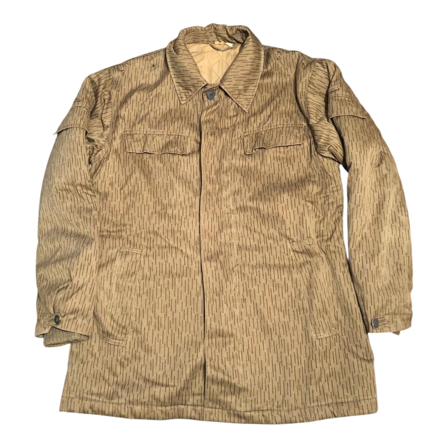 East German Army field jacket Raindrop Strichtarn pattern- 70's Vintage Size - SMALL K44