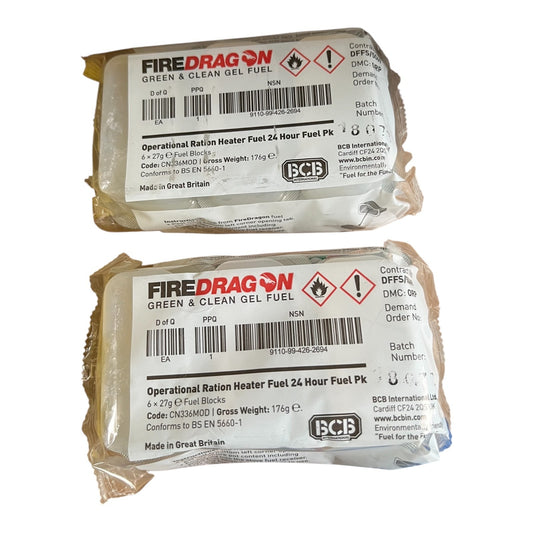 BCB Fire dragon gel fuel blocks 2 packs (12 blocks )