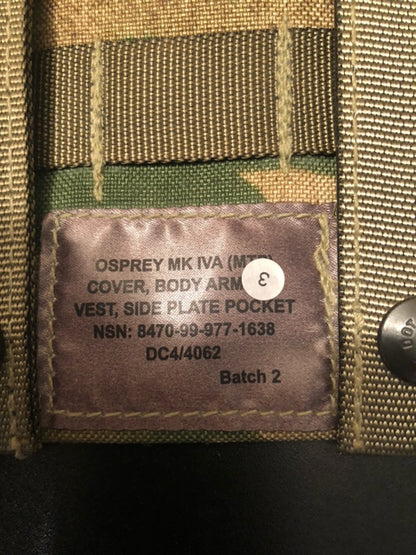 British Army Side plate pocket for osprey mk4 body cover vest