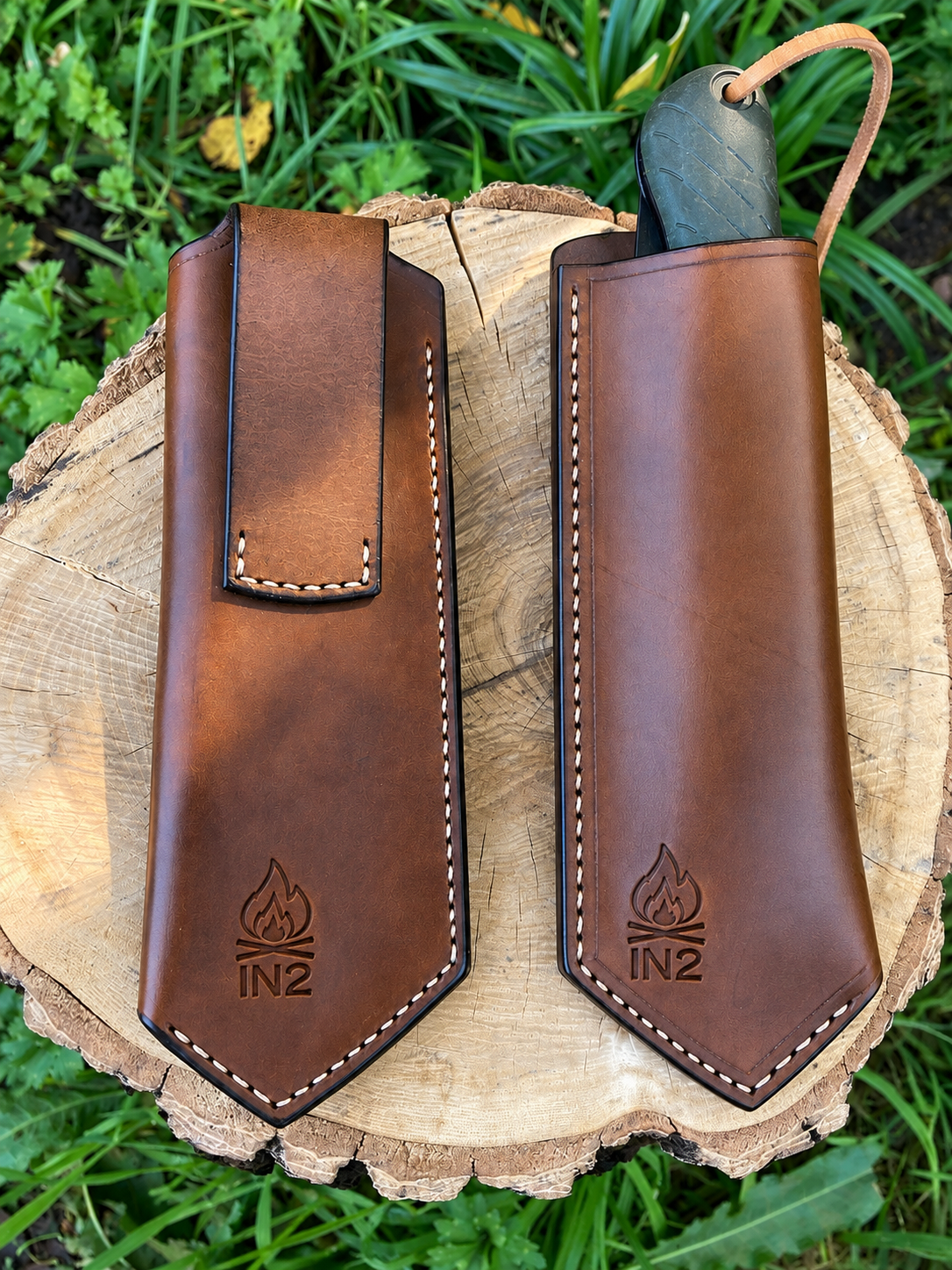 Leather Laplander saw sheath brown leather made to order