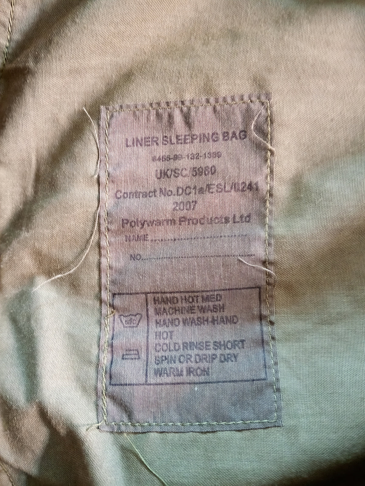 British Army old school Sleeping Bag Liner