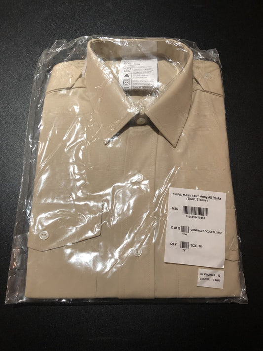 British Army All Ranks Mens Uniform No2 FAD Dress Short Sleeved Fawn New