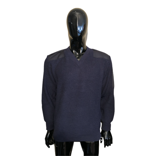 British Royal Navy Blue V Neck Jumper New