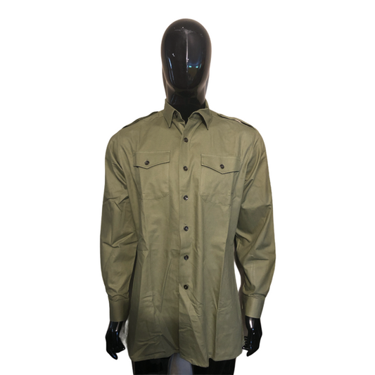 British Army General Service Long Sleeve Shirt Olive old stock 1990s vintage New