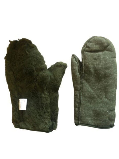 British Army extreme cold weather inner mittens liner large wool blend