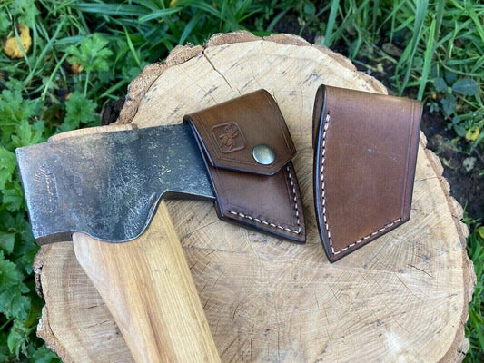 Handcrafted Leather Gransfors Bruk Small Forest Axe Blade Cover IN STOCK