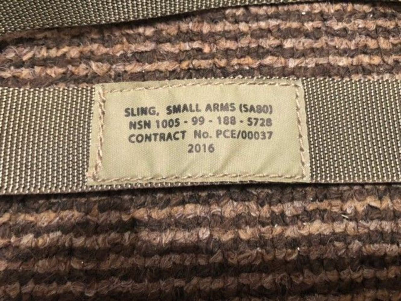 British Army SA80 small arms sling coyote